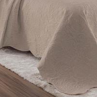 Kit Cobre Leito Solteiro Classic Liso Ultrasonic + 1 Porta-travesseiro Floral Bege - 3