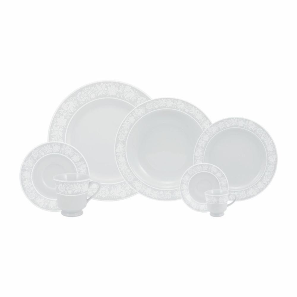 Jogo De Jantar 84 Peças Chá Café Noiva Porcelana Schmidt - 1