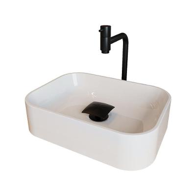 Cuba Pia Banheiro Oxford Torneira Inox Valvula Click Black Branco Brilho