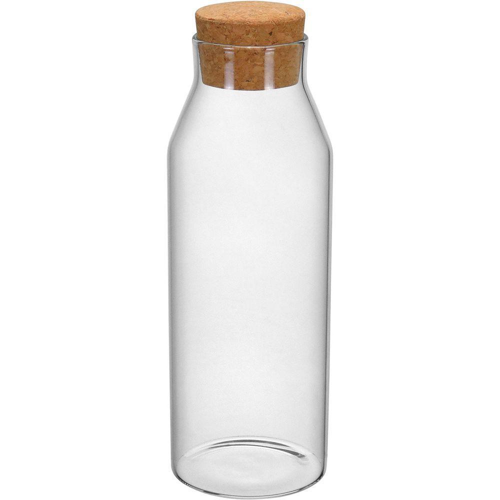 Jarra água Suco Rolha De Cortiça Borossilicato 1,2l 25x9x9cm - 1