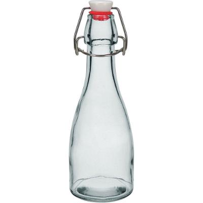 Garrafa água Hermética Vidro 250ml 21x7x7cm Transparente