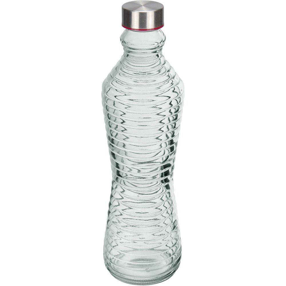 Garrafa água Suco Home&co Vidro 1 Litro 31x9x9 Transparente - 1