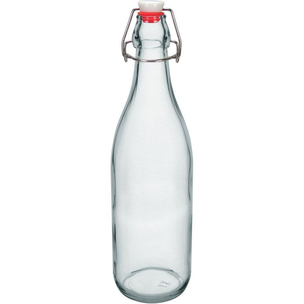 Garrafa Home&co Transparente Hermética Vidro 1l 32x8x8 - 1