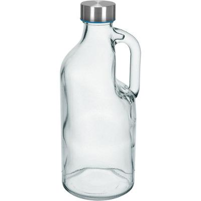 Garrafa Home&co Tampa Inox Vidro 1l 24x10x10cm Transparente