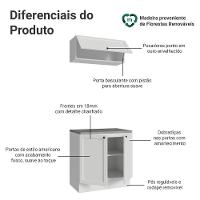Conjunto Gabinete Para Banheiro 80cm 3 Portas Vik Madesa 02 Branco