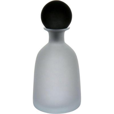 Garrafa Decorativa Vaso Homeco Tampa Fumê Vidro 32x14 Branco