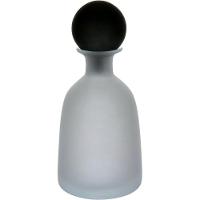 Garrafa Decorativa Vaso Homeco Tampa Fumê Vidro 32x14 Branco - 1