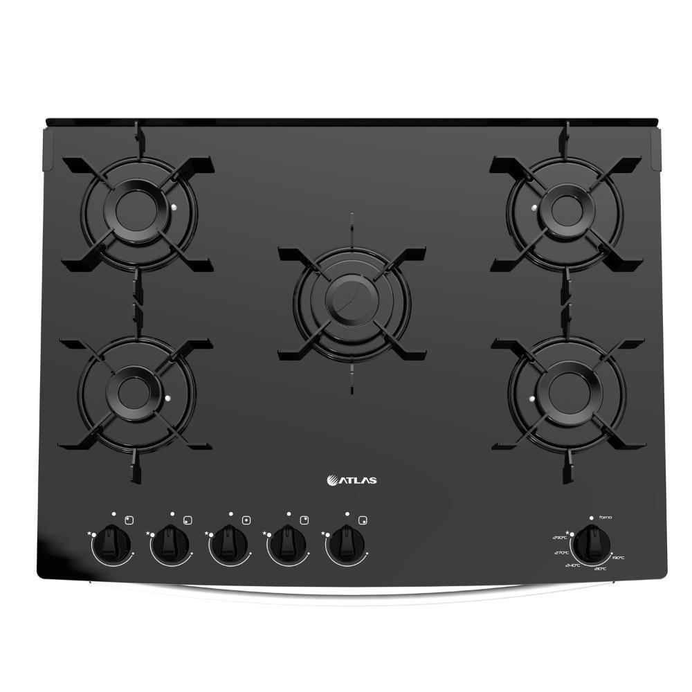 Fogão Atlas 5 Bocas Branco Mônaco TopGlass Automático Bivolt - 3