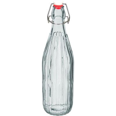 Garrafa Home&co Hermético água Vidro 1l 32x8x8 Transparente