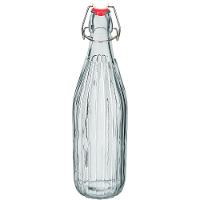 Garrafa Home&co Hermético água Vidro 1l 32x8x8 Transparente - 1