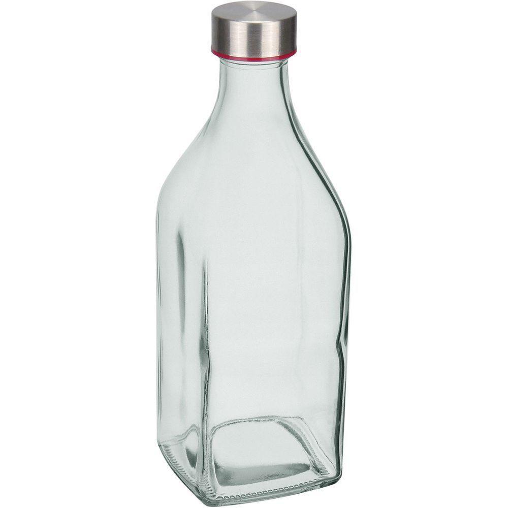 Garrafa De Vidro Com Tampa Home&co 1 Litro Para Suco E água - 1