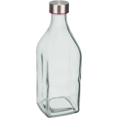 Garrafa De Vidro Com Tampa Home&co 1 Litro Para Suco E água