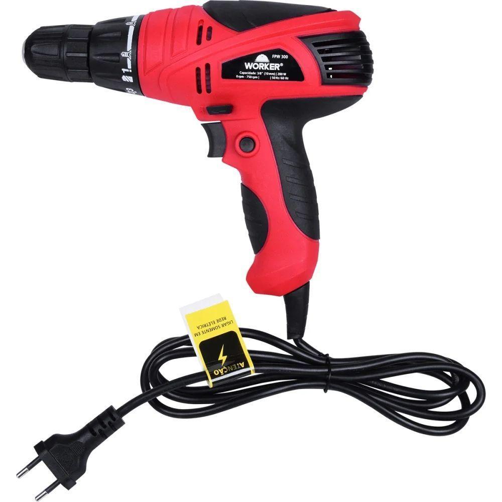 Furadeira Parafusadeira 3-8'' 280w 220v Worker - 5