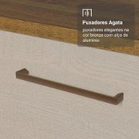 Conjunto Gabinete Para Banheiro 120cm 3 Portas 3 Gavetas Agata Madesa 01 Rustic-crema - 7