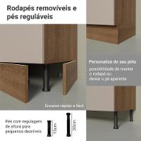 Conjunto Gabinete Para Banheiro 120cm 3 Portas 3 Gavetas Agata Madesa 01 Rustic-crema - 8
