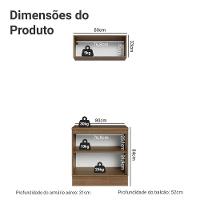 Conjunto Gabinete Para Banheiro 80cm 3 Portas Vik Madesa 02 Rustic-cinza - 3