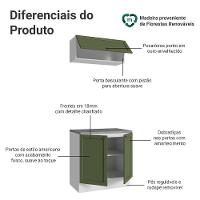 Conjunto Gabinete Para Banheiro 80cm 3 Portas Vik Madesa 02 Branco-verde
