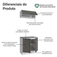 Conjunto Gabinete Para Banheiro 80cm 3 Portas Vik Madesa 02 Branco-cinza