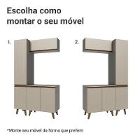 Conjunto Gabinete Para Banheiro 120cm 5 Portas Nice Madesa 03 Crema - 5