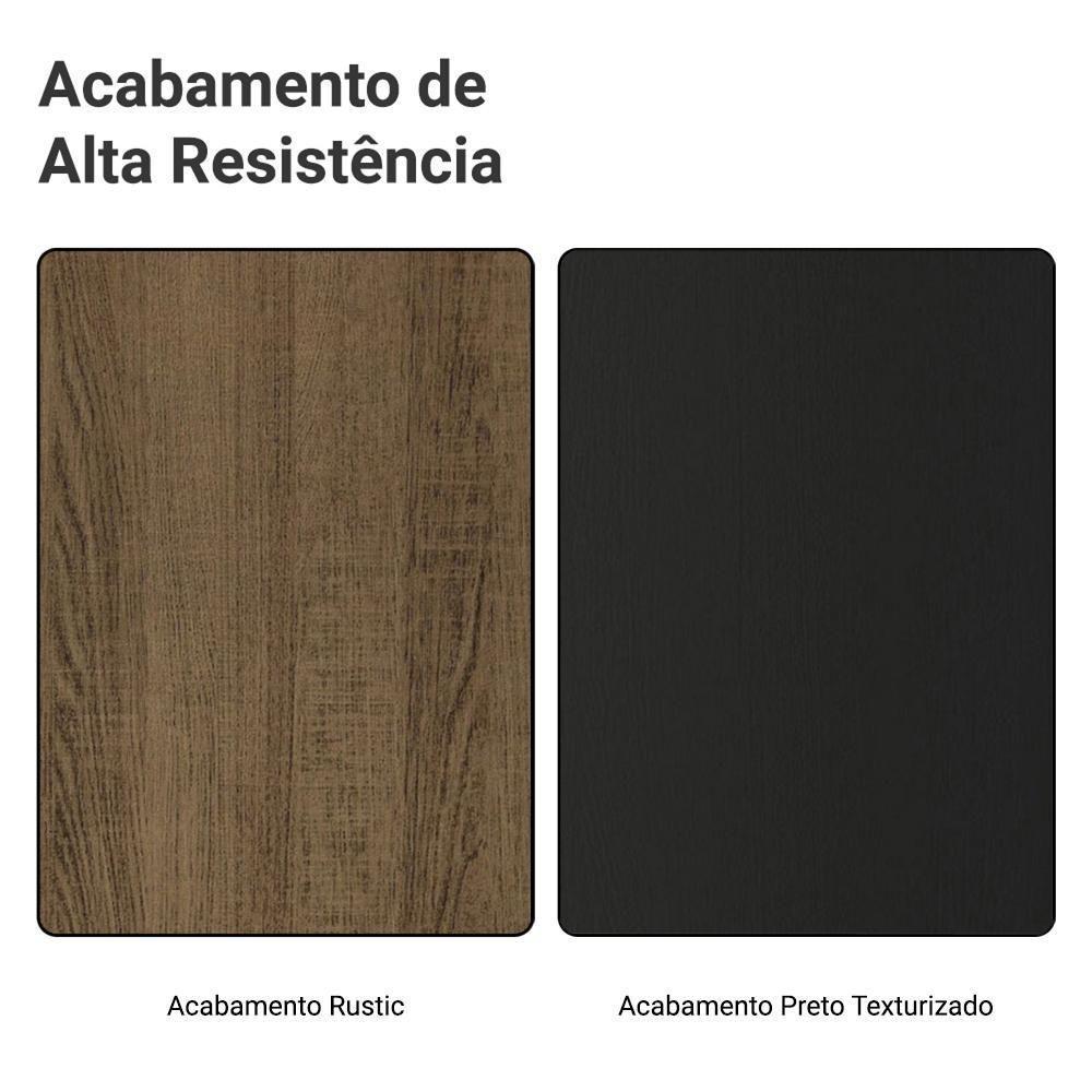 Conjunto Gabinete Para Banheiro 120cm 3 Portas 3 Gavetas Agata Madesa 01 Rustic-preto - 10
