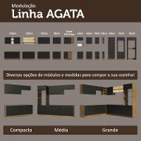 Conjunto Gabinete Para Banheiro 120cm 3 Portas 3 Gavetas Agata Madesa 01 Rustic-preto - 9