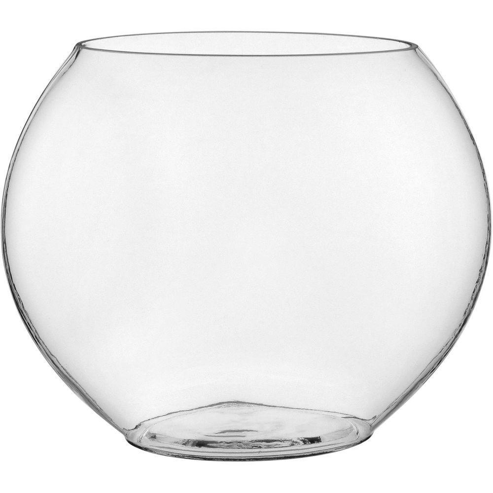 Vaso Decorativo Redondo Home&co Vidro 28x12x34 Transparente - 1