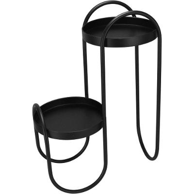 Suporte Para Vasos 2 Niveis Home&co Metal 61x25x40cm Preto