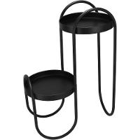 Suporte Para Vasos 2 Niveis Home&co Metal 61x25x40cm Preto - 1