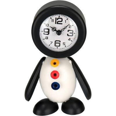 Relogio De Mesa Vintage Decorativo 21x14x7 Preto E Branco