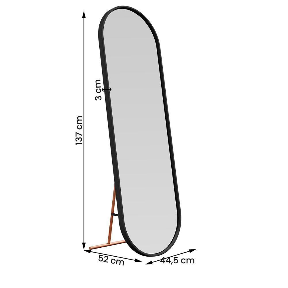 Toucador Alamanda Quarto Com Espelho E Pés Metálico Preto-bronze - 4
