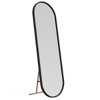 Toucador Alamanda Quarto Com Espelho E Pés Metálico Preto-bronze - 1