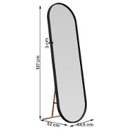 Toucador Alamanda Quarto Com Espelho E Pés Metálico Preto-bronze - 4