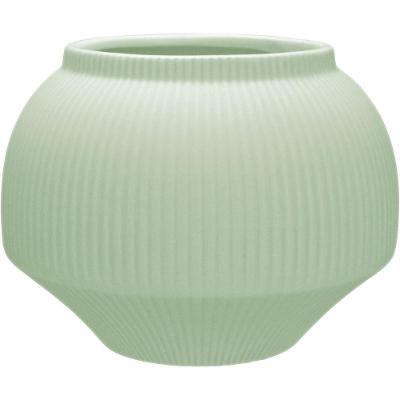 Vaso Decorativo Enfeite Redondo Home&co Cerâmica 12x15 Verde