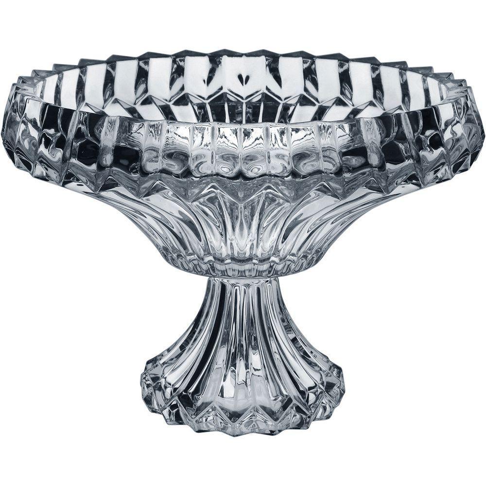 Vaso Centro Mesa Decorativo Com Pé Eco Crystal 22x29x29cm - 1