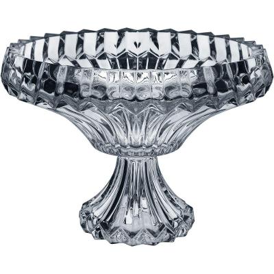 Vaso Centro Mesa Decorativo Com Pé Eco Crystal 22x29x29cm