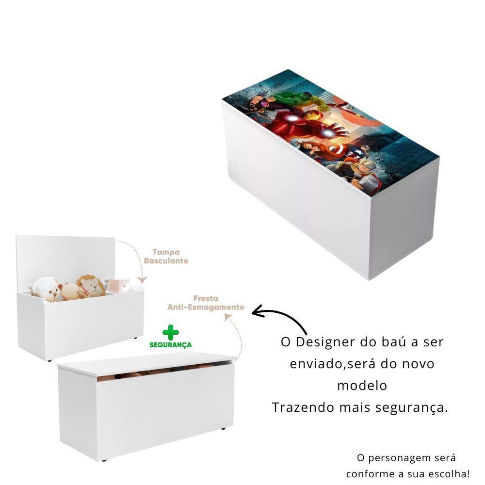 Baú Adesivado Infantil Personagens Heróis/feras - 3