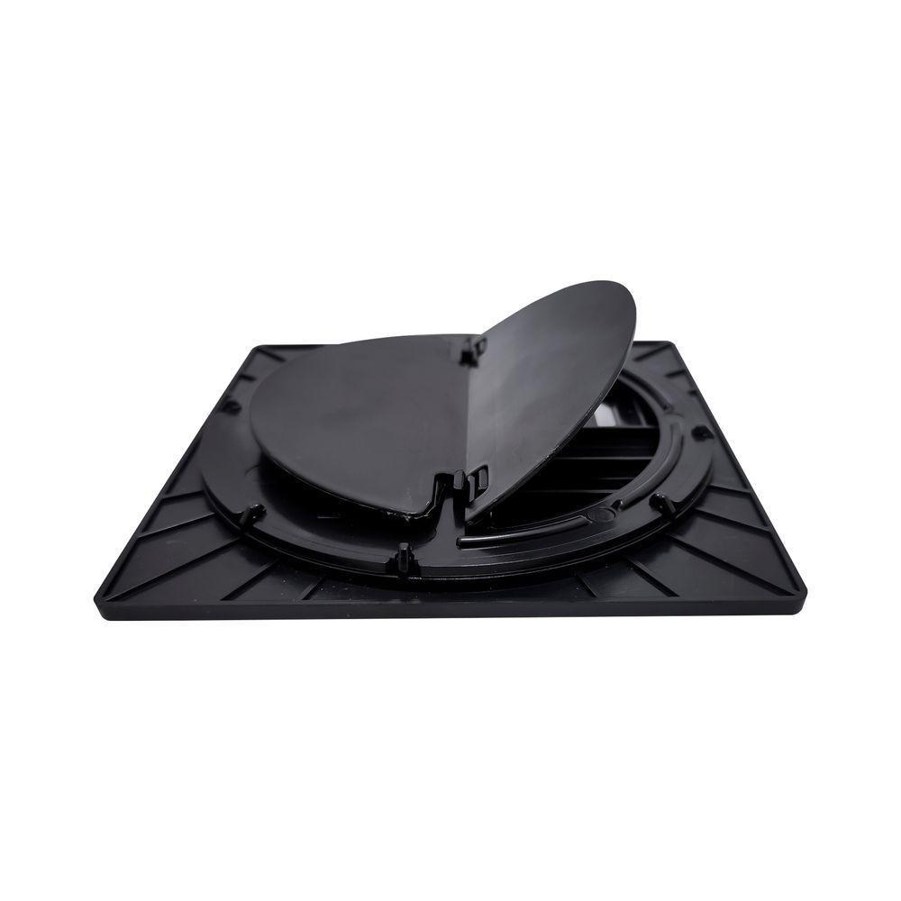 Ralo Grelha Anti-inseto Automático Inteligente Quadrado 10x10cm Banheiro Lavatório Preto Abs - 4