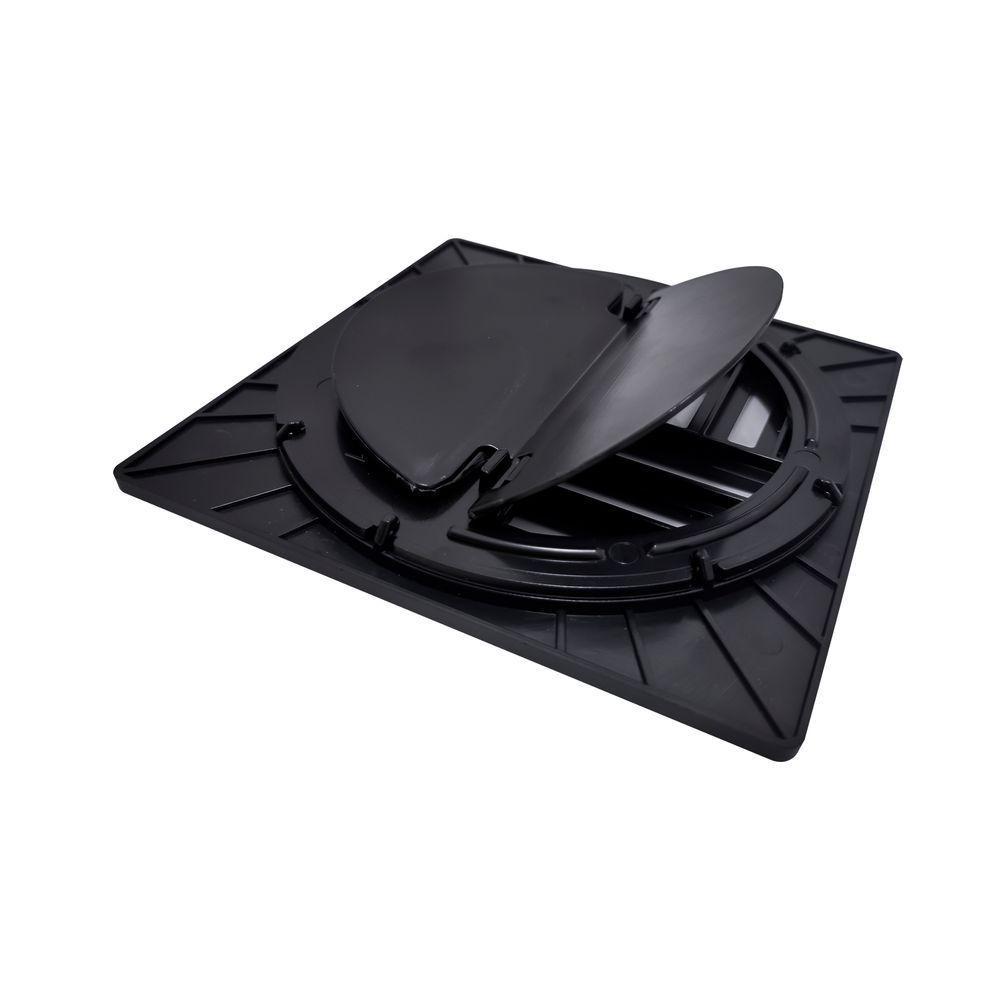 Ralo Grelha Anti-inseto Automático Inteligente Quadrado 10x10cm Banheiro Lavatório Preto Abs - 5