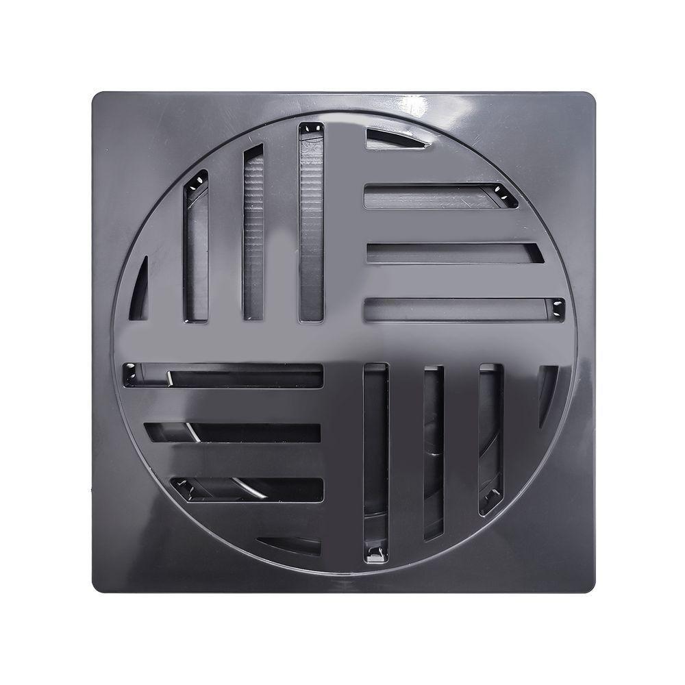 Ralo Grelha Anti-inseto Automático Inteligente Quadrado 10x10cm Banheiro Lavatório Preto Abs - 6