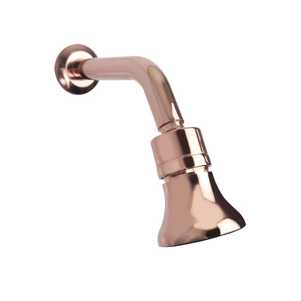 Chuveiro Ducha Safira Articulável Rosé Gold Brilhante Luxo Aquecimento Solar Ou Gás Ou área Externa - 3