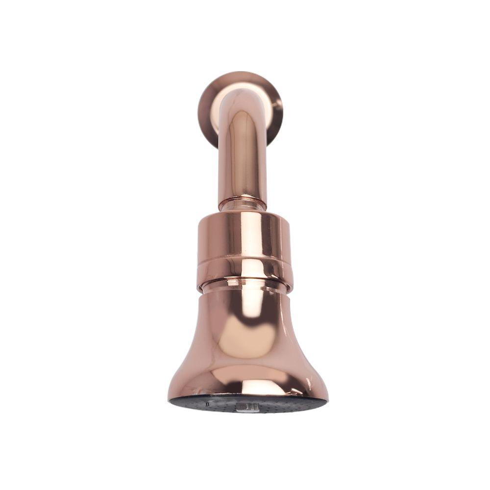 Chuveiro Ducha Safira Articulável Rosé Gold Brilhante Luxo Aquecimento Solar Ou Gás Ou área Externa - 4