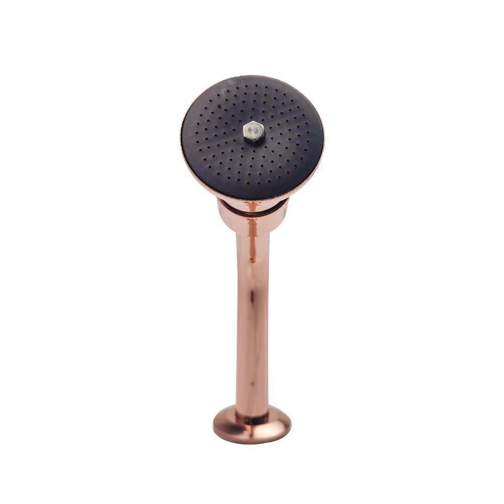 Chuveiro Ducha Safira Articulável Rosé Gold Brilhante Luxo Aquecimento Solar Ou Gás Ou área Externa - 5