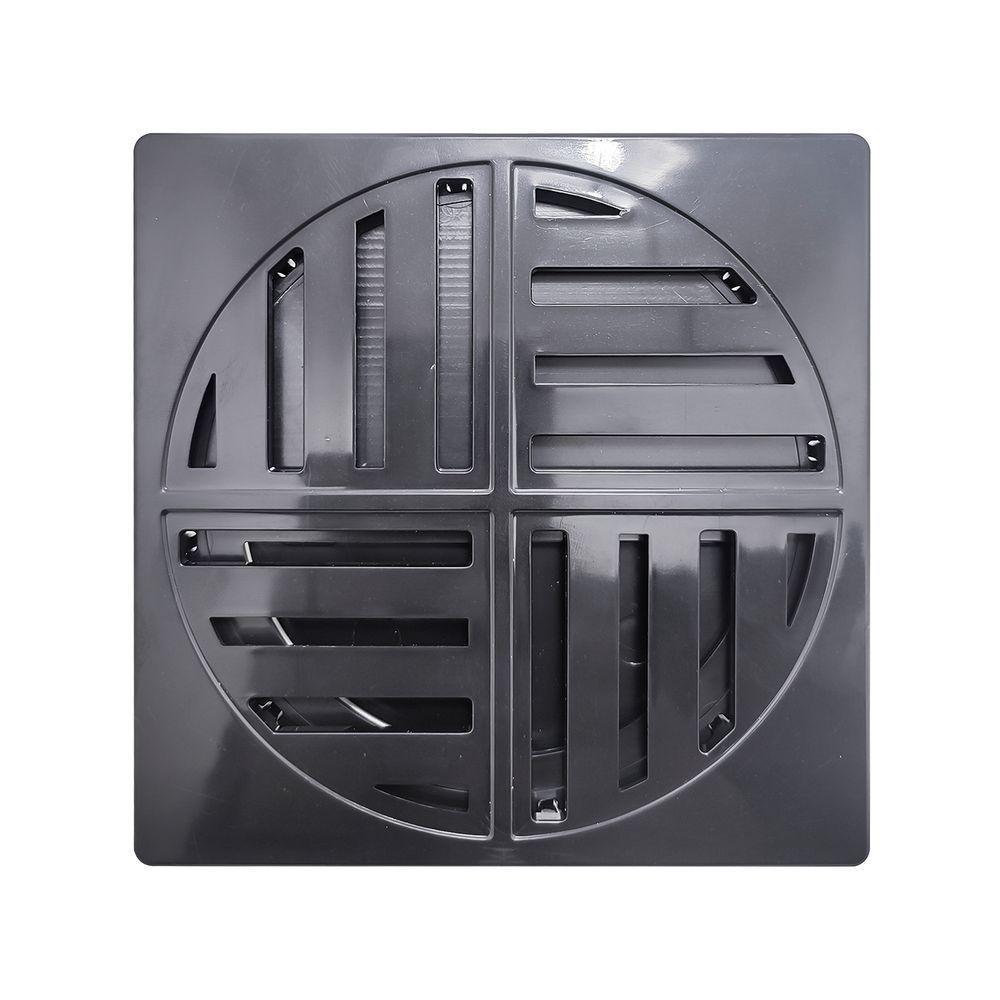 Ralo Grelha Anti-inseto Automático Inteligente Quadrado 15x15cm Banheiro Lavatório Preto Abs - 6