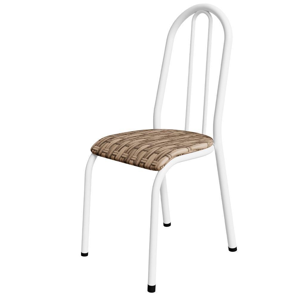 Cadeira Tubular America 056 Branco Assento Rattan Artef - 1