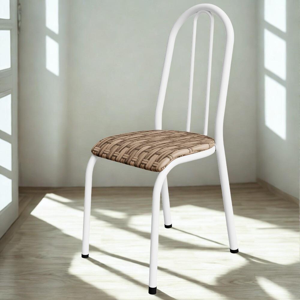 Cadeira Tubular America 056 Branco Assento Rattan Artef - 2