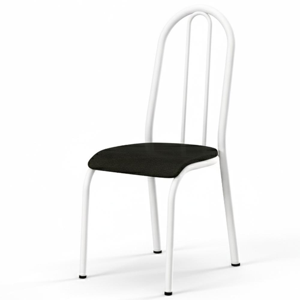 Cadeira Tubular America 056 Branco Assento Preto Artef - 1