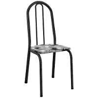 Cadeira Tubular America 050 Cromo Preto Assento Pará Artef Pará - 1