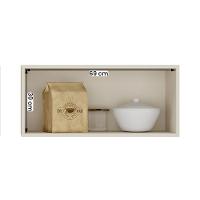 Aéreo Geladeira Tunísia 1 Porta Basculante 72cm Off White-canelato - 2