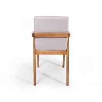 Cadeira De Jantar Estofada Luna Cinza Claro - 4