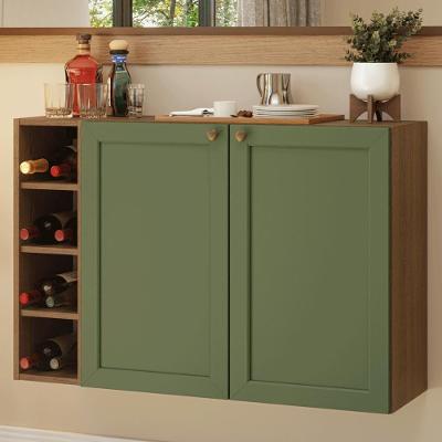 Buffet Aparador Com Adega 100cm 2 Portas Vik Madesa 16 Rustic-verde